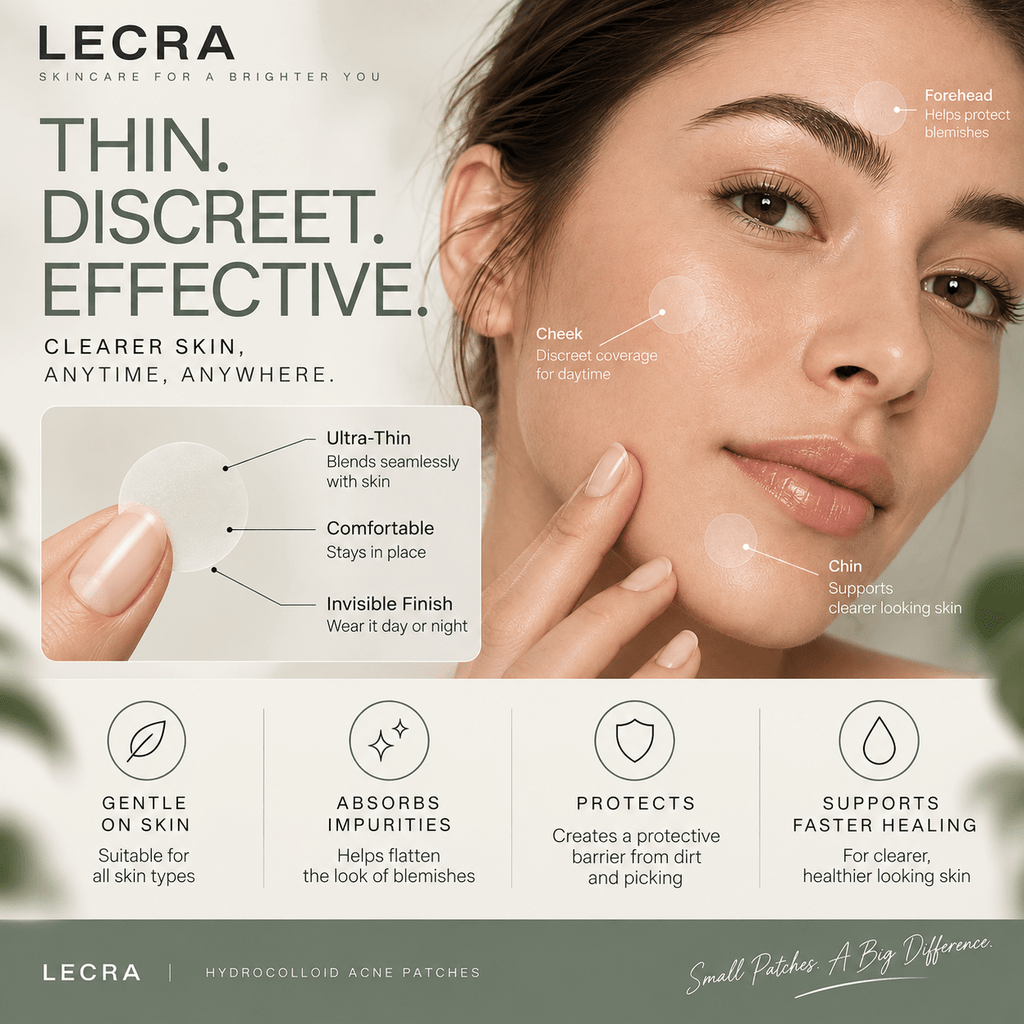 Acne Pimple Patches, Hydrocolloid, 108 Count, Blemish Care - LECRA