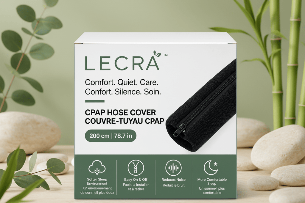 CPAP Hose Cover, 200 cm, Soft Fleece Tube Protector with Zipper - LECRA