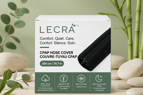 CPAP Hose Cover, 200 cm, Soft Fleece Tube Protector with Zipper - LECRA