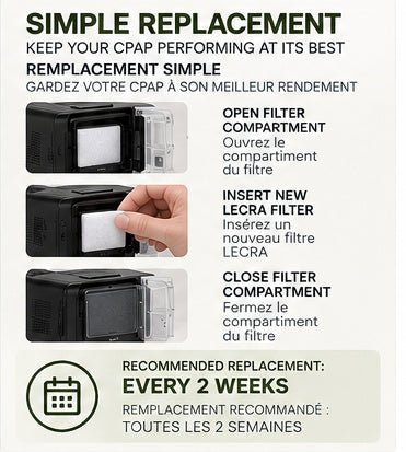 CPAP/APAP Replacement Filters Compatible with ResMed AirSense 11, Disposable Air Filters, 20-Pack - LECRA