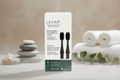 Manual Toothbrush Replacement Heads, 2-Pack, Black, Replaceable Brush Heads for Daily Oral Care - LECRA