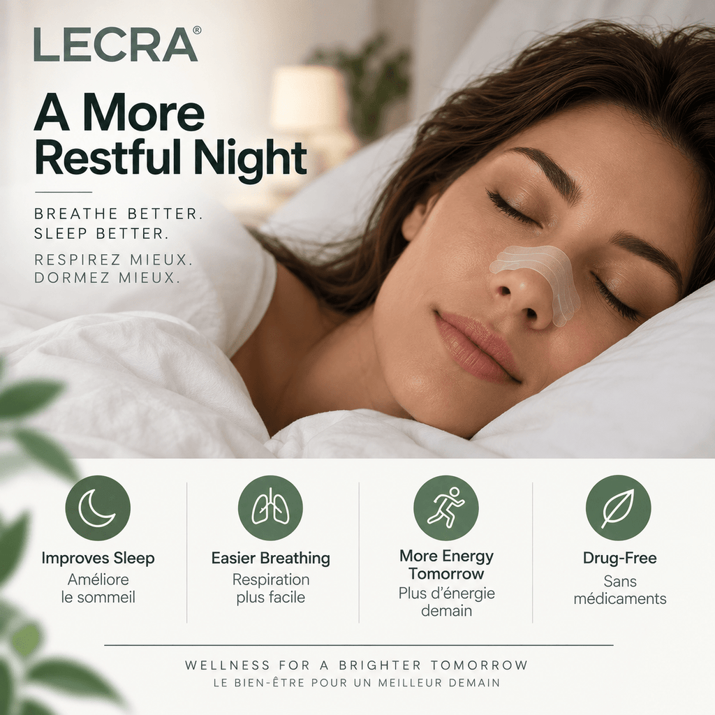Nasal Strips, Extra Strength, Drug-Free Nasal Breathing Aid, Flexible Water-Resistant Design, 30 Count - LECRA