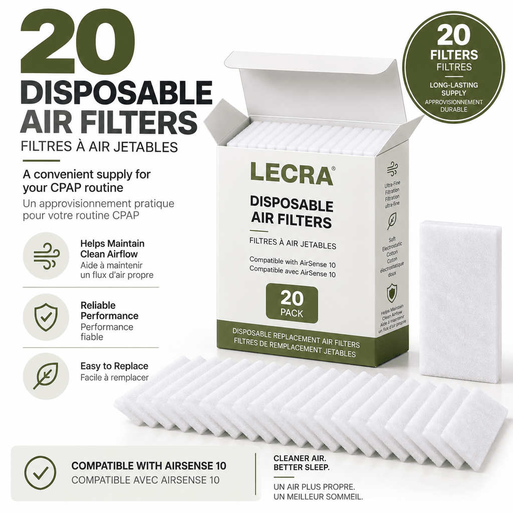 Replacement CPAP Filters Compatible with ResMed AirSense 10, AirCurve 10 and S9, Disposable Filters, 20-Pack - LECRA