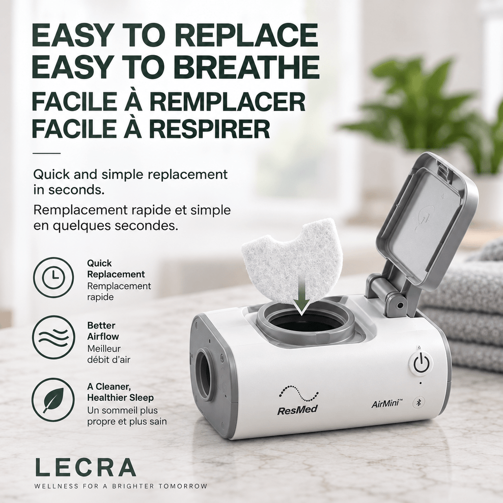 Replacement Filters Compatible with ResMed AirMini Travel CPAP, Air Filtration Replacement - 20 pack - LECRA