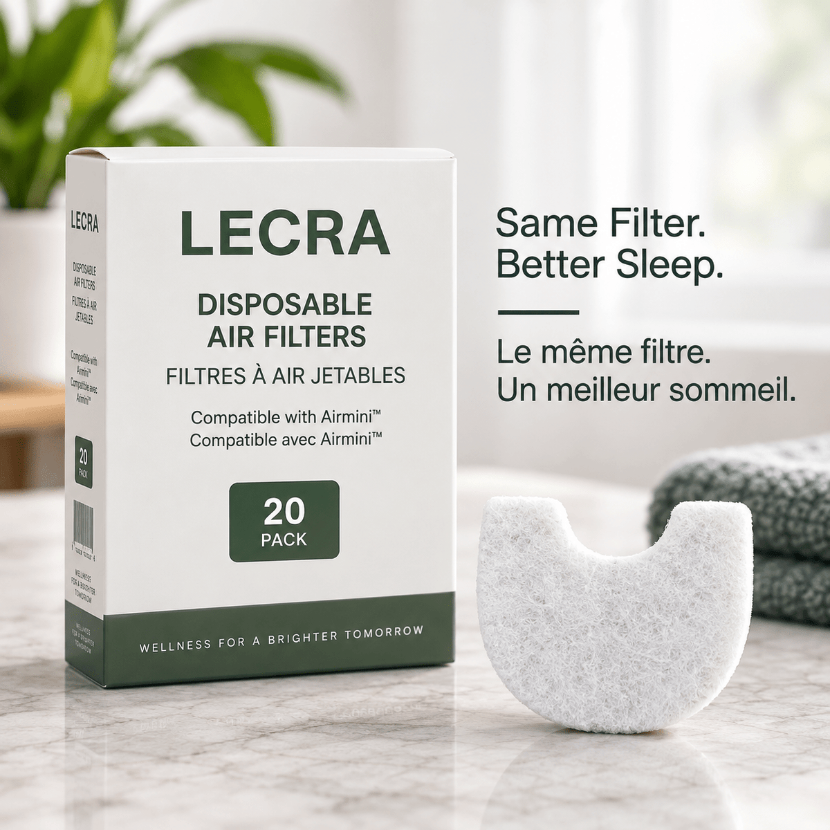 Replacement Filters Compatible with ResMed AirMini Travel CPAP, Air Filtration Replacement - 20 pack - LECRA