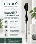 Reusable Manual Toothbrush with Replaceable Head, Daily Oral Care Toothbrush - LECRA